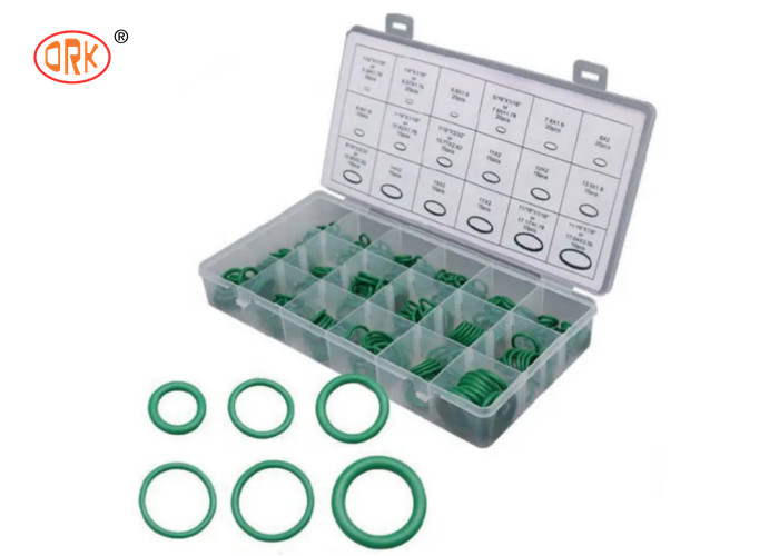 Verde AS568/ Métrico HNBR Borracha 18 Dimensões O Ring Kit Box para ar condicionado