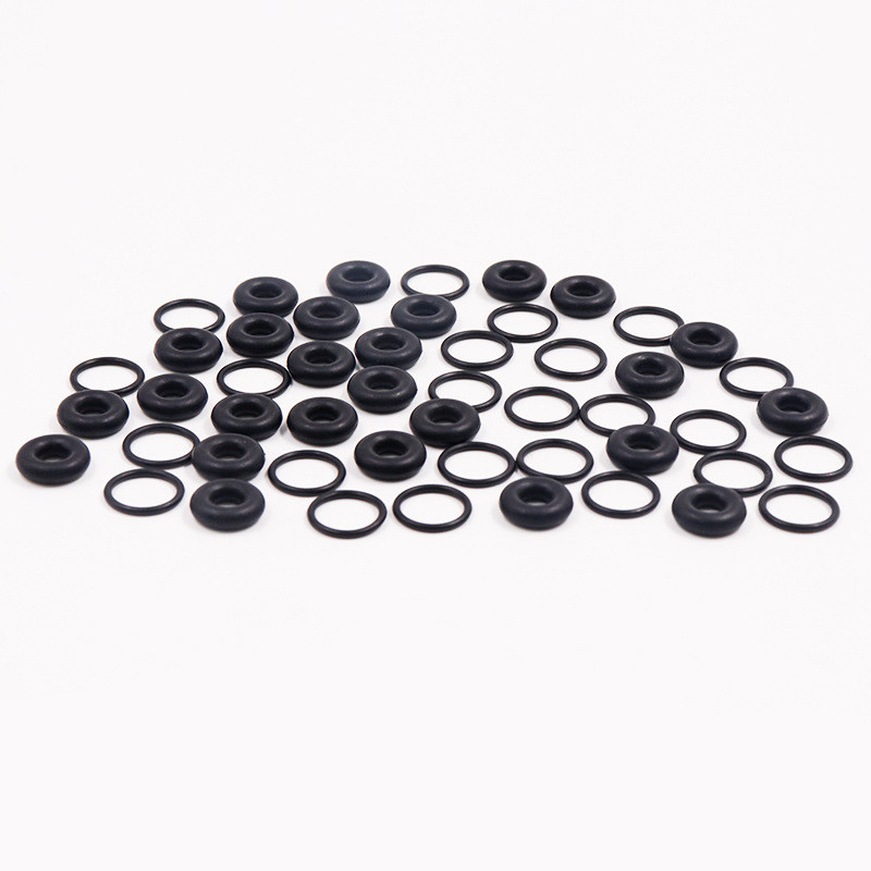 Anel de borracha de silicone de cinco bordas preto/verde para aplicações em contacto com alimentos