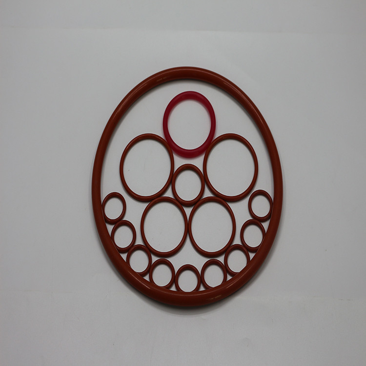 Cliente Anel de borracha vermelho e branco de silicone impermeável a altas temperaturas