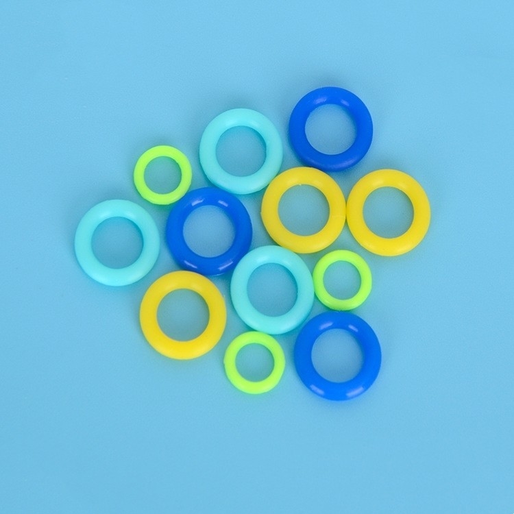 O-ring de silicone personalizado certificado REACH em vermelho e preto com vedações resistentes ao calor