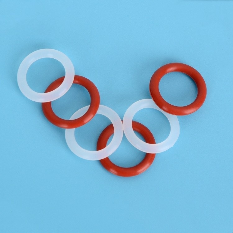 O-ring de silicone personalizado certificado REACH em vermelho e preto com vedações resistentes ao calor