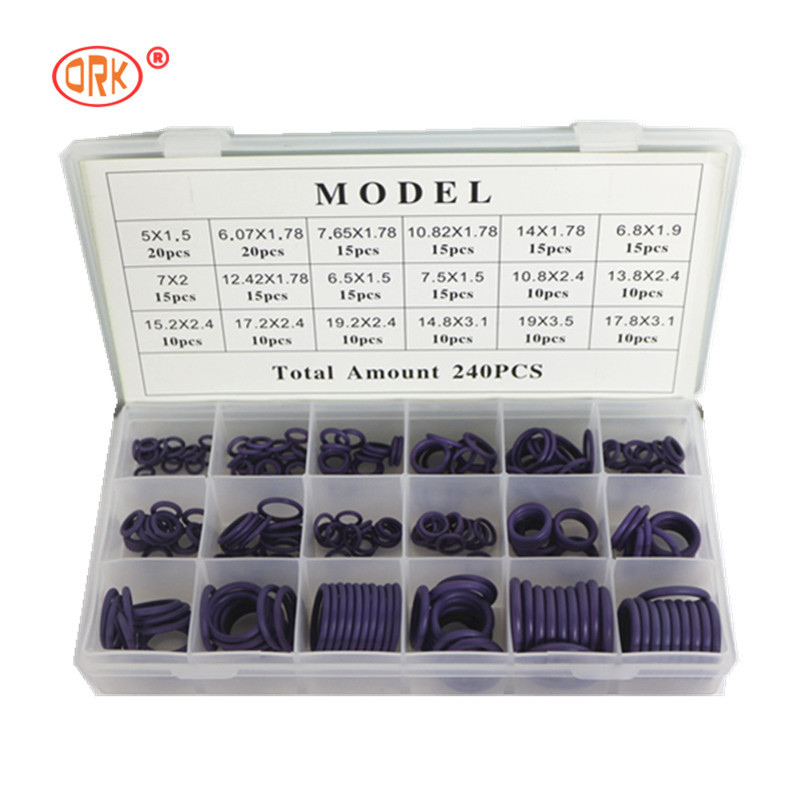 240pcs Green NBR Car Air Conditioner O-Ring kits 16 tamanhos para vários tamanhos selos